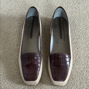 Elegant Brown and Cream Loafers